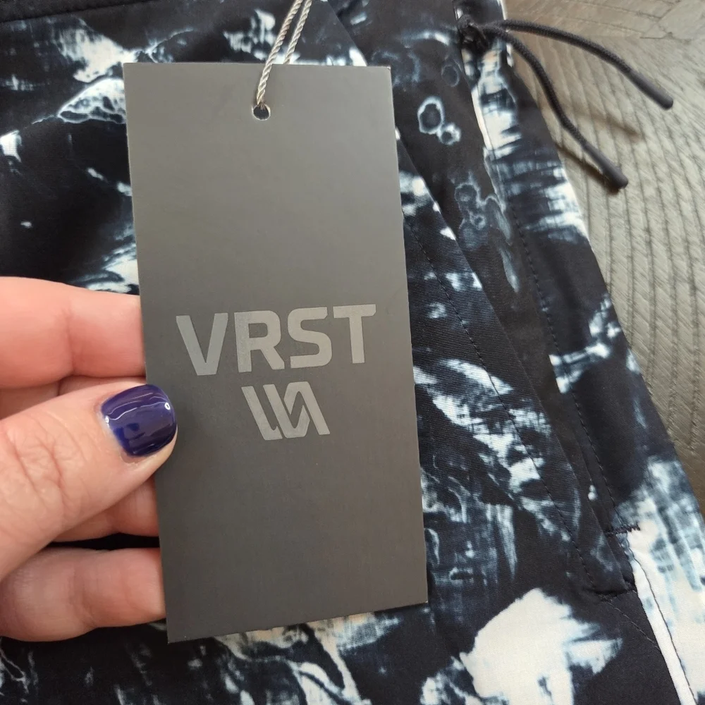 Men's VRST M Medium 5" Slim Fit Resort Shorts Swim Trunks - Indigo Craft Tie Dye - Picture 5 of 15